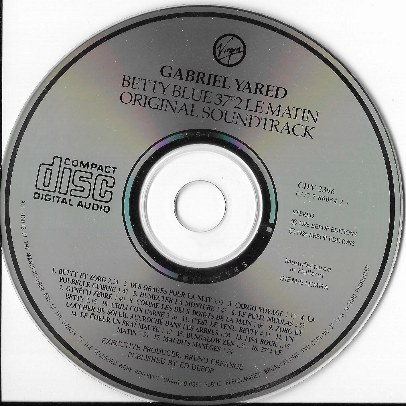 GABRIEL YARED - Betty Blue (37°2 Le Matin)