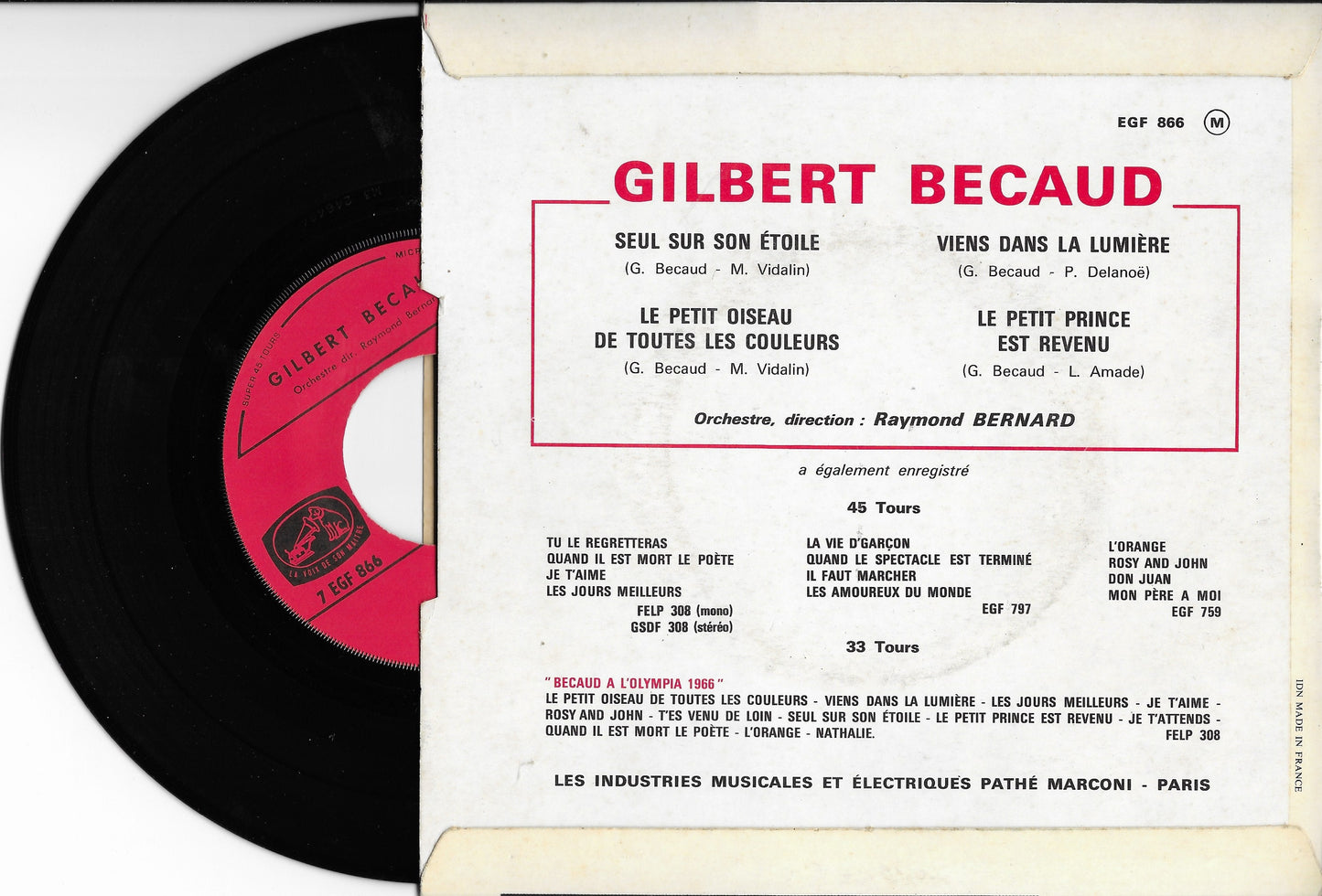 GILBERT BECAUD - Seul Sur Son Etoile