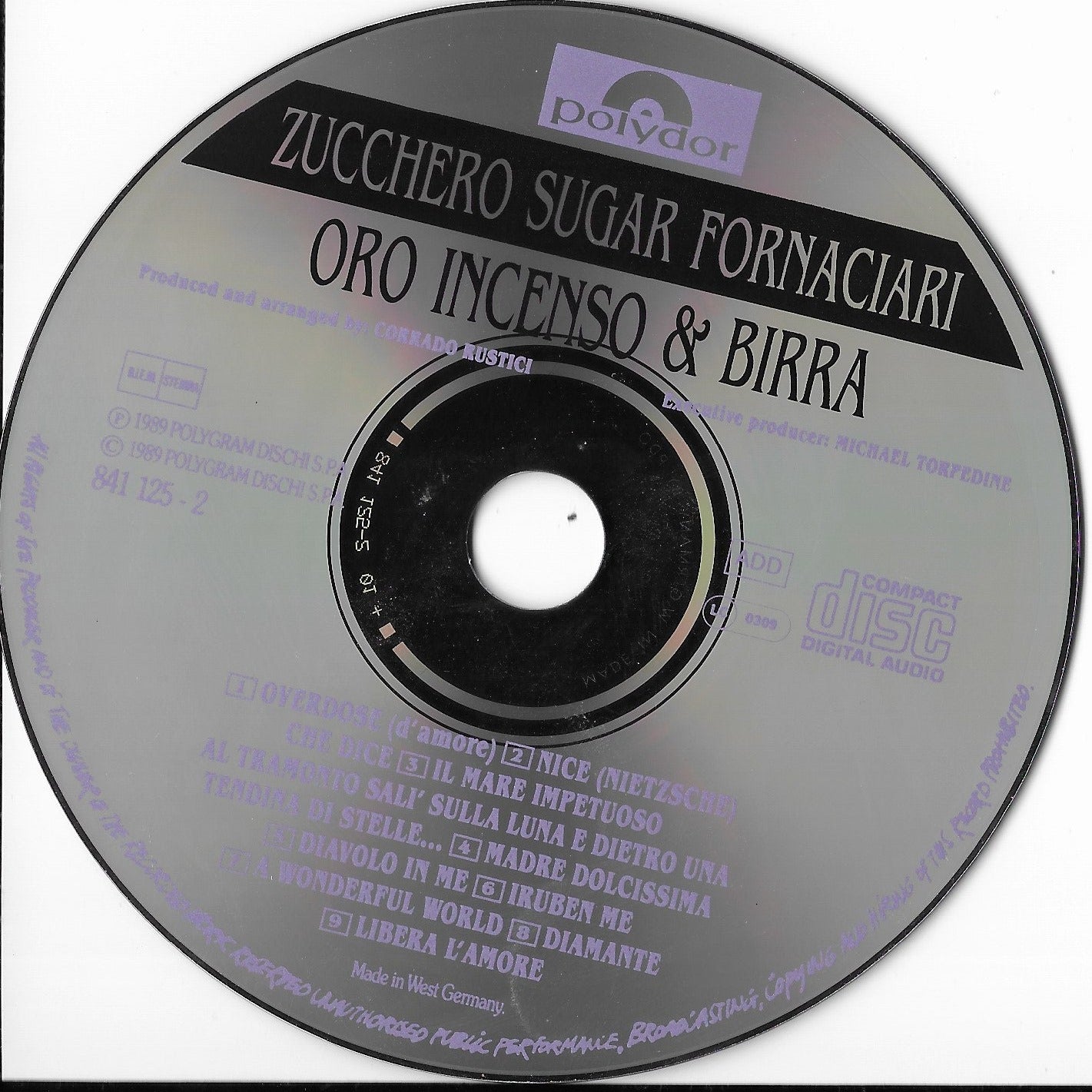 ZUCCHERO SUGAR FORNACIARI - Oro Incenso & Birra