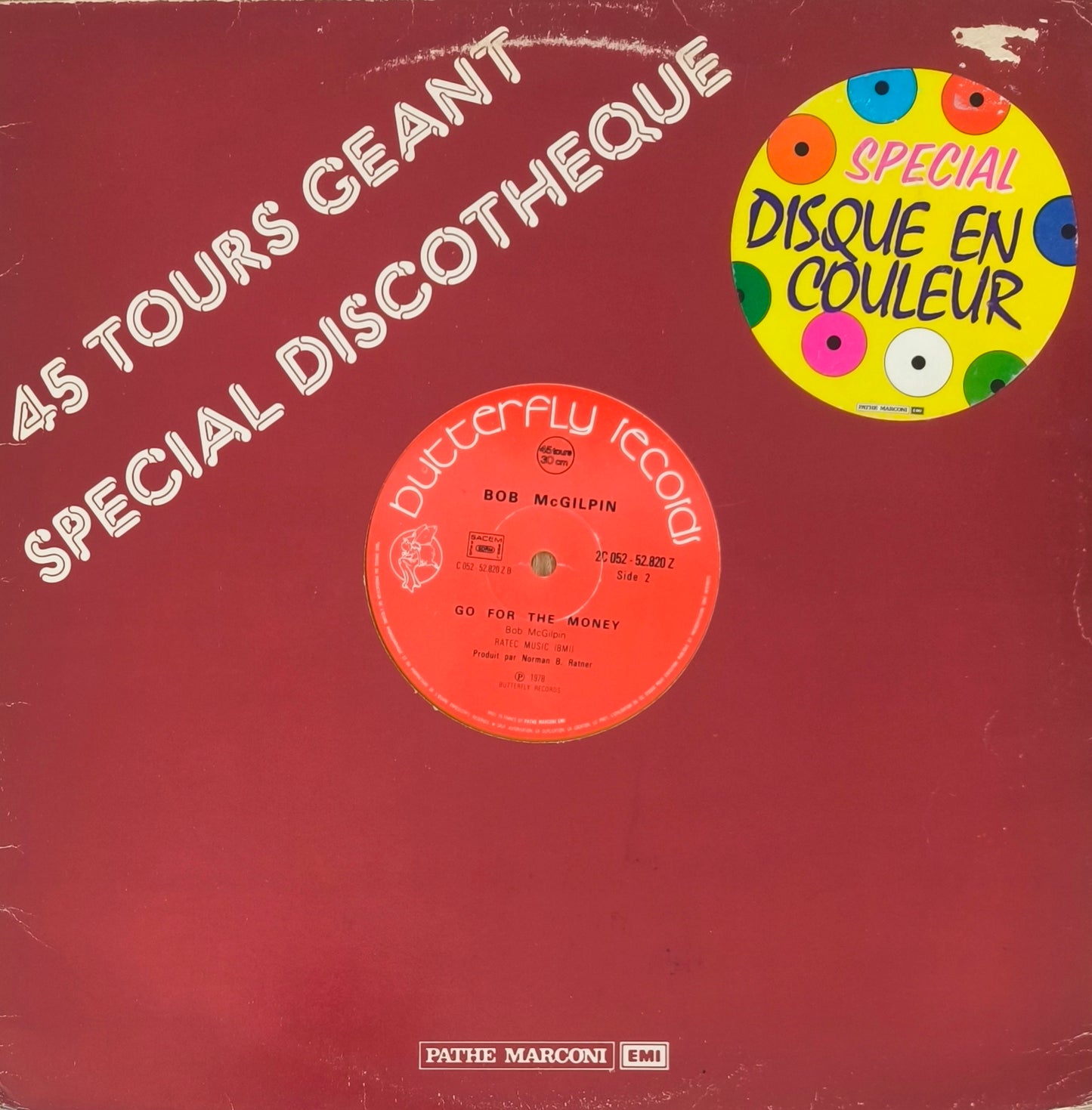 BOB McGILPIN - Superstar / Go For The Money (vinyle couleur jaune)