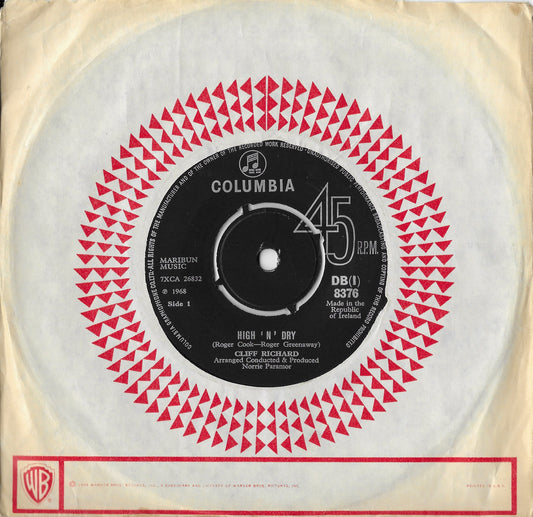 CLIFF RICHARD - High 'N' Dry / Congratulations (Pressage Ireland)