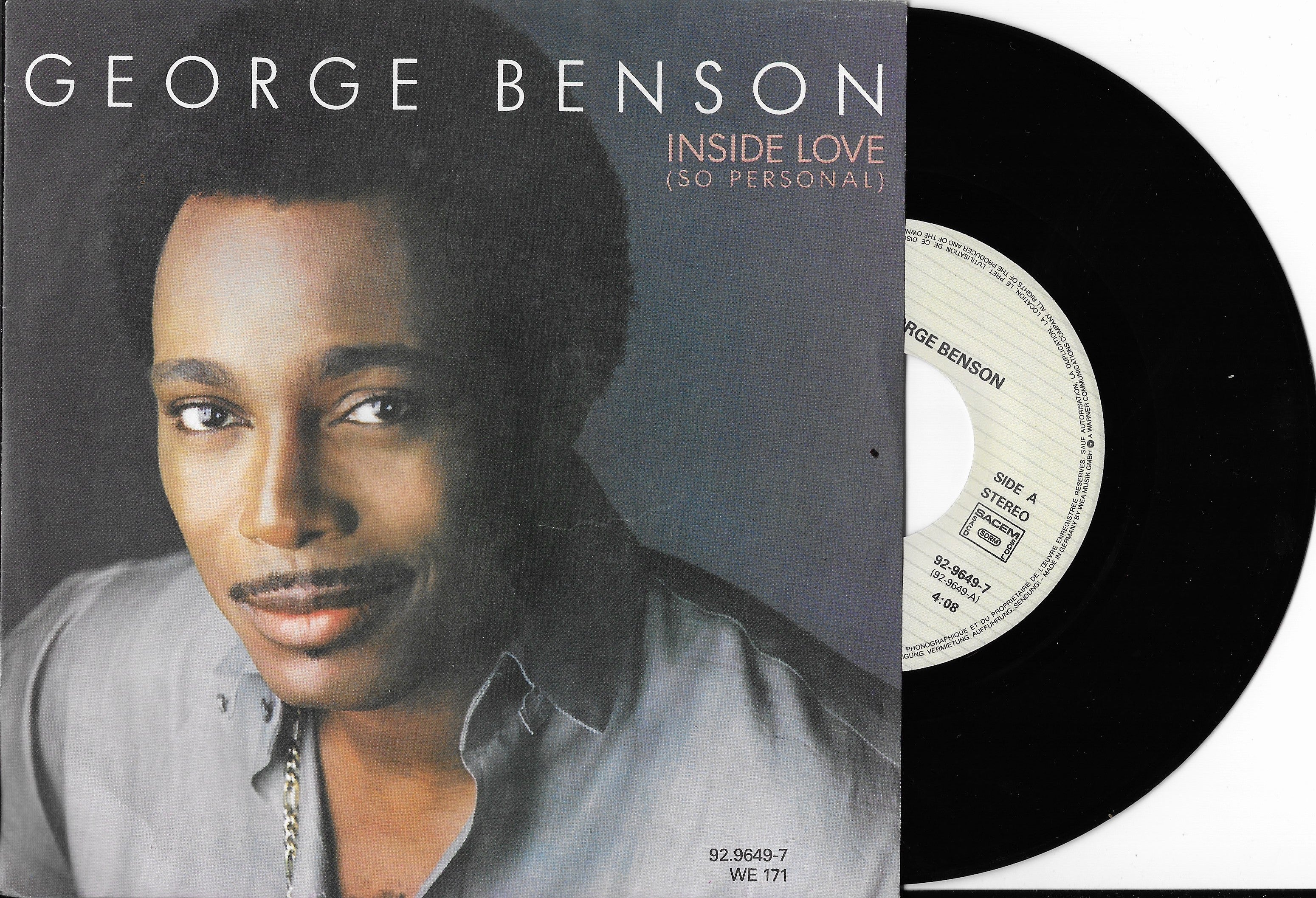 GEORGE BENSON - Inside Love (So Personal) - Disque Vinyle 45 tours ...