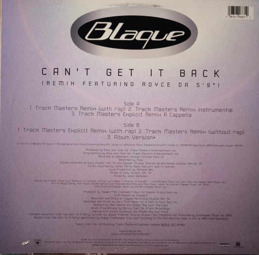 BLAQUE Feat. ROYCE DA 5'9" - Can't Get It Back (Remix)