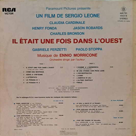 ENNIO MORRICONE - Il Était Une Fois Dans L'Ouest (Bande Originale Du Film)