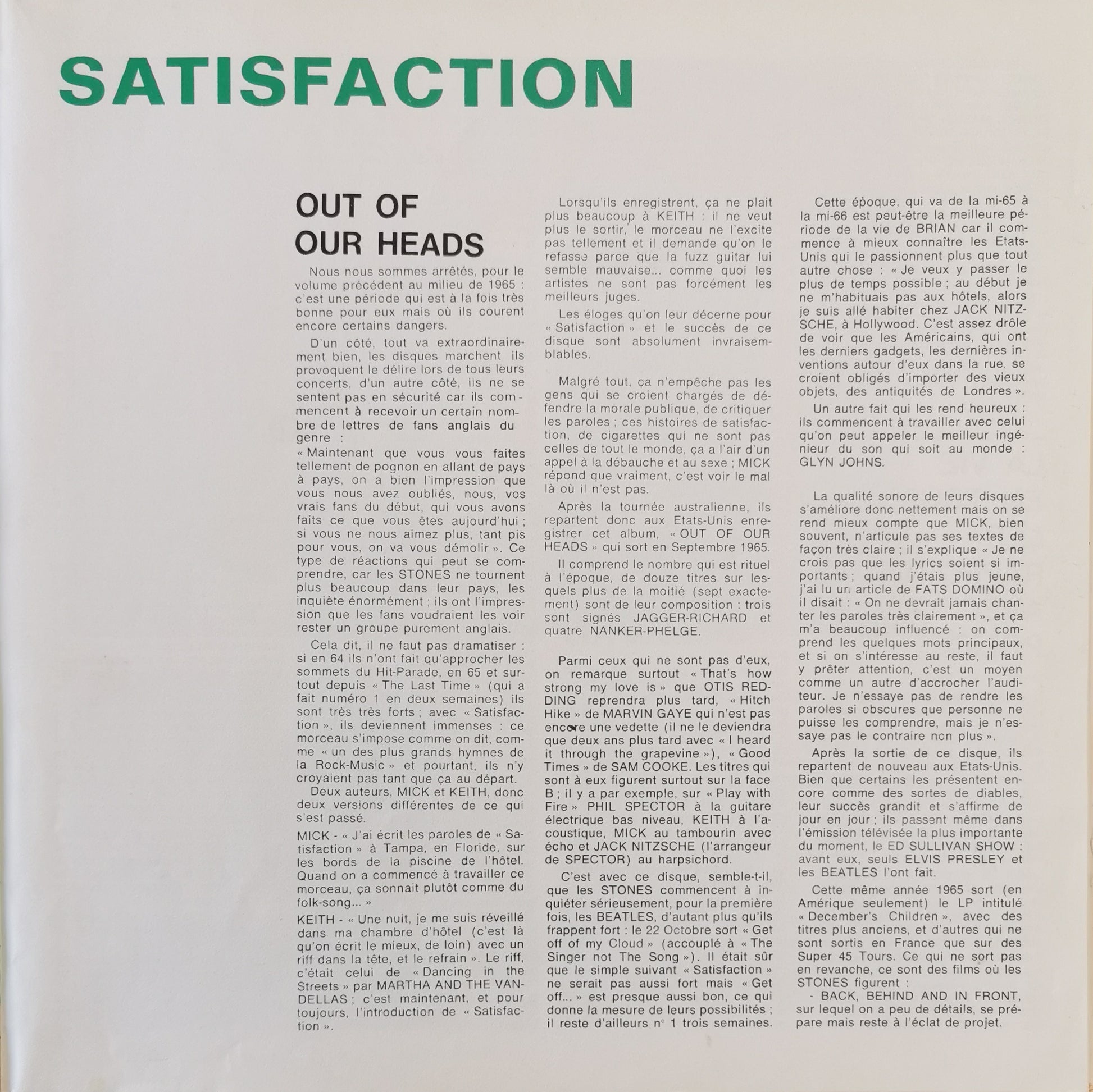 SORTIE] Satisfaction The Rolling Stones - Vinyle Single 45 tours