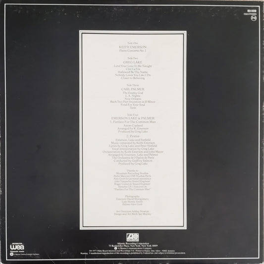 EMERSON LAKE & PALMER - Works (Volume 1)