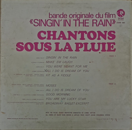 CHANTONS SOUS LA PLUIE - Bande originale du film