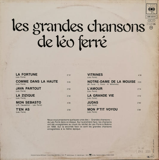 LEO FERRE - Les Grandes Chansons De Léo Ferré