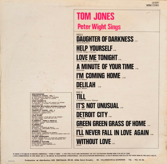 PETER WIGHT - Peter Wight Sings Tom Jones