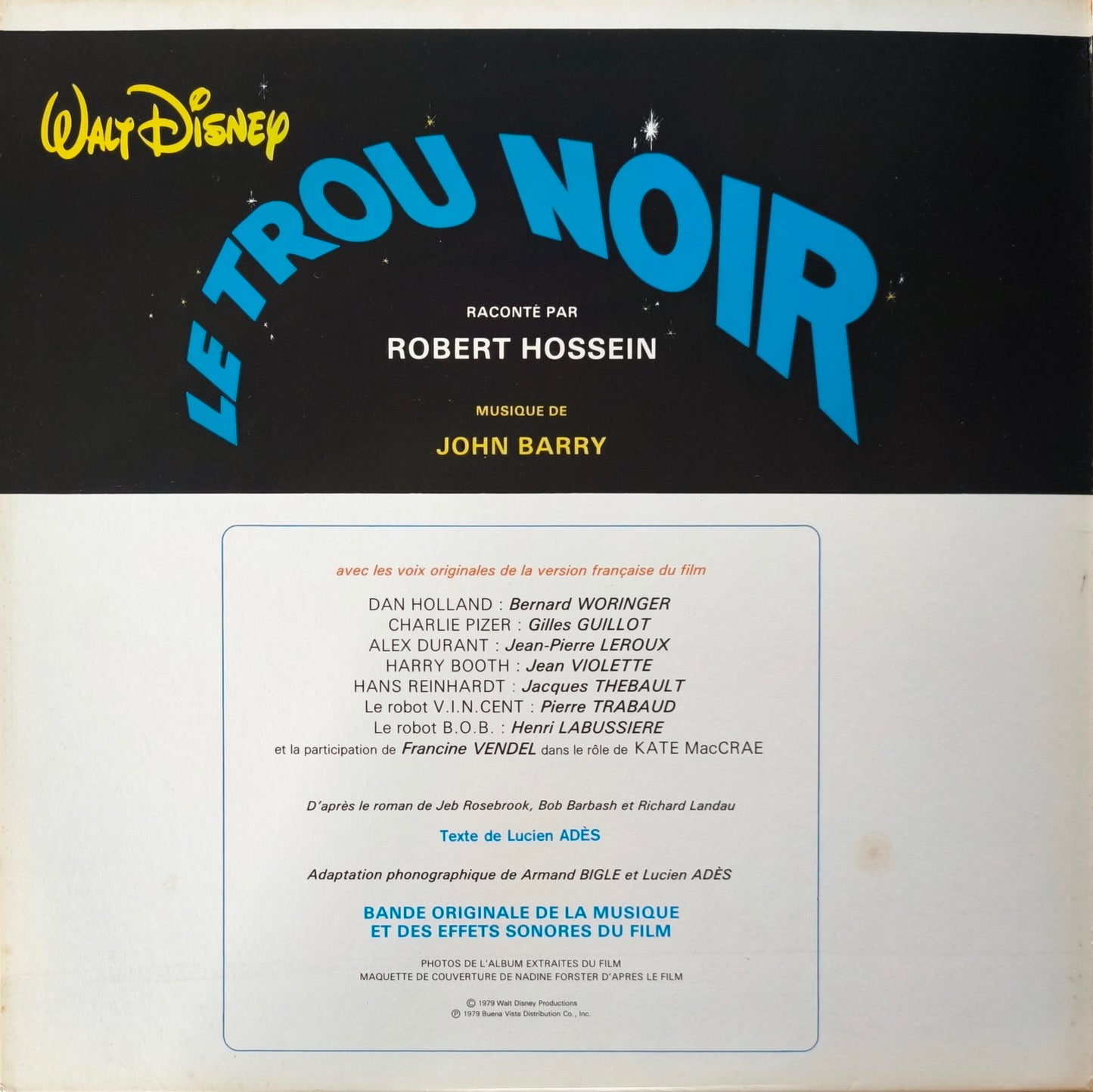 WALT DISNEY / ROBERT HOSSEIN - Le Trou Noir