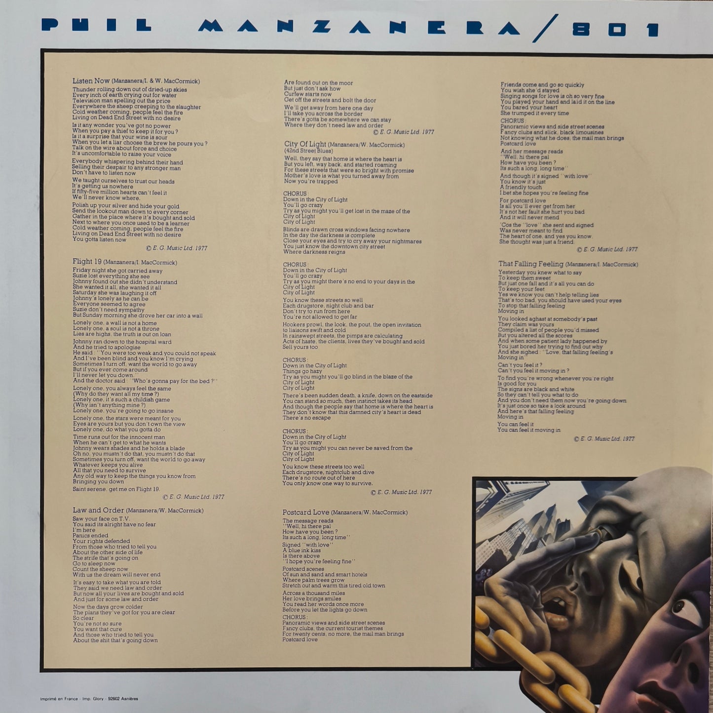 PHIL MANZANERA/801 - Listen Now