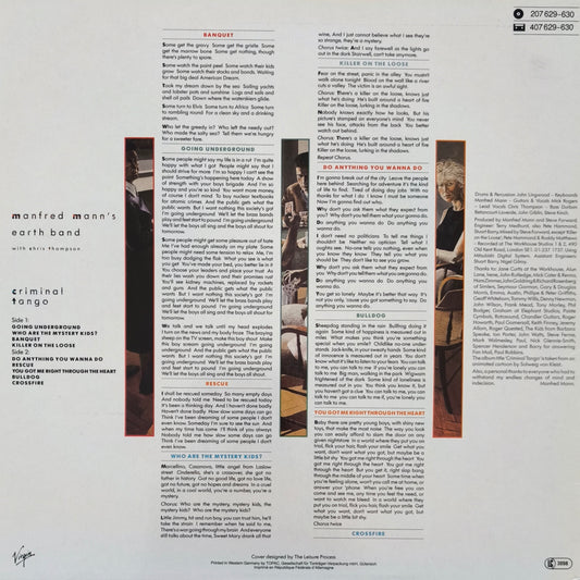 MANFRED MANN'S EARTH BAND WITH CHRIS THOMPSON - Criminal Tango