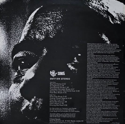 CHAMPION JACK DUPREE - The Incredible (pressage UK)