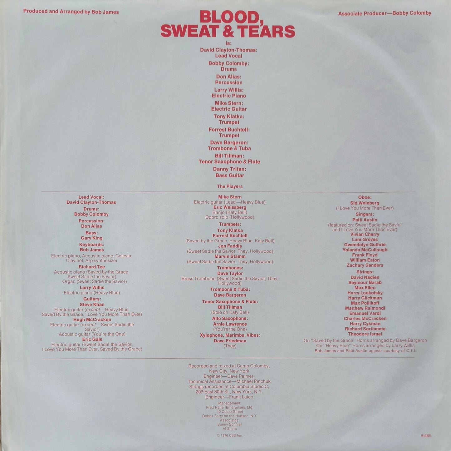 BLOOD, SWEAT & TEARS - More Than Ever