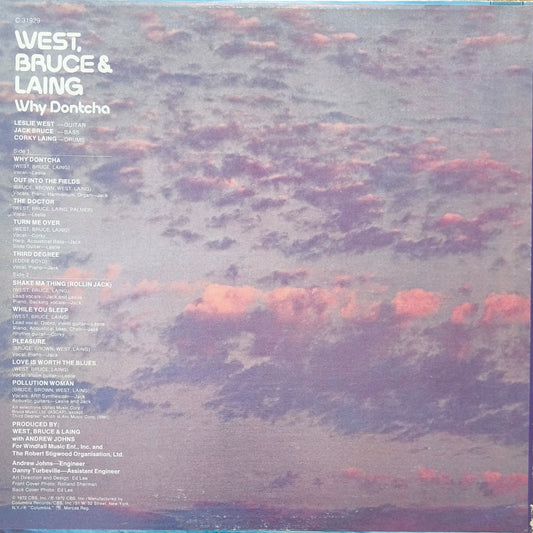 WEST, BRUCE & LAING - Why Dontcha (pressage US)