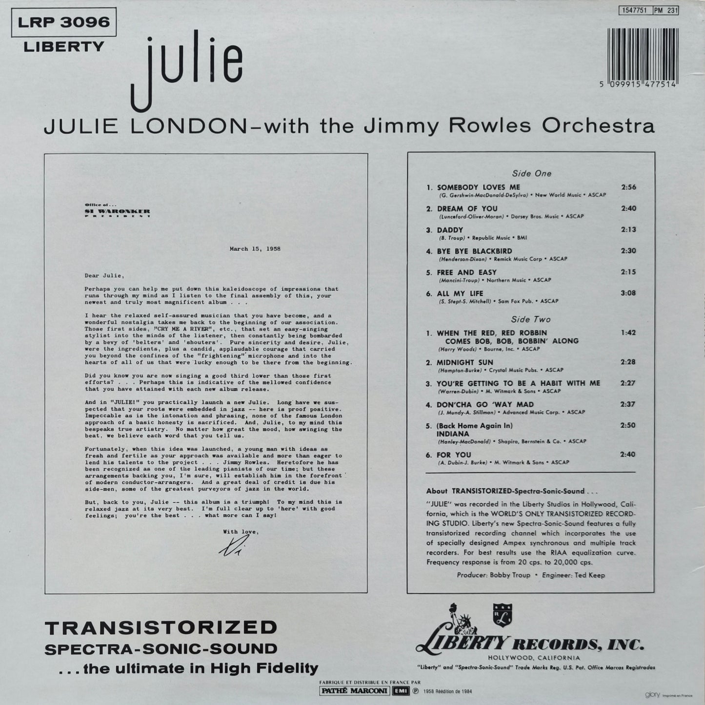 JULIE LONDON - Julie