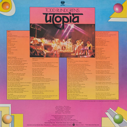 TODD RUNDGREN'S UTOPIA - Todd Rundgren's Utopia (pressage US)