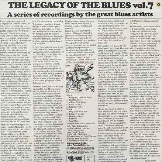 MEMPHIS SLIM - The Legacy Of The Blues Vol. 7
