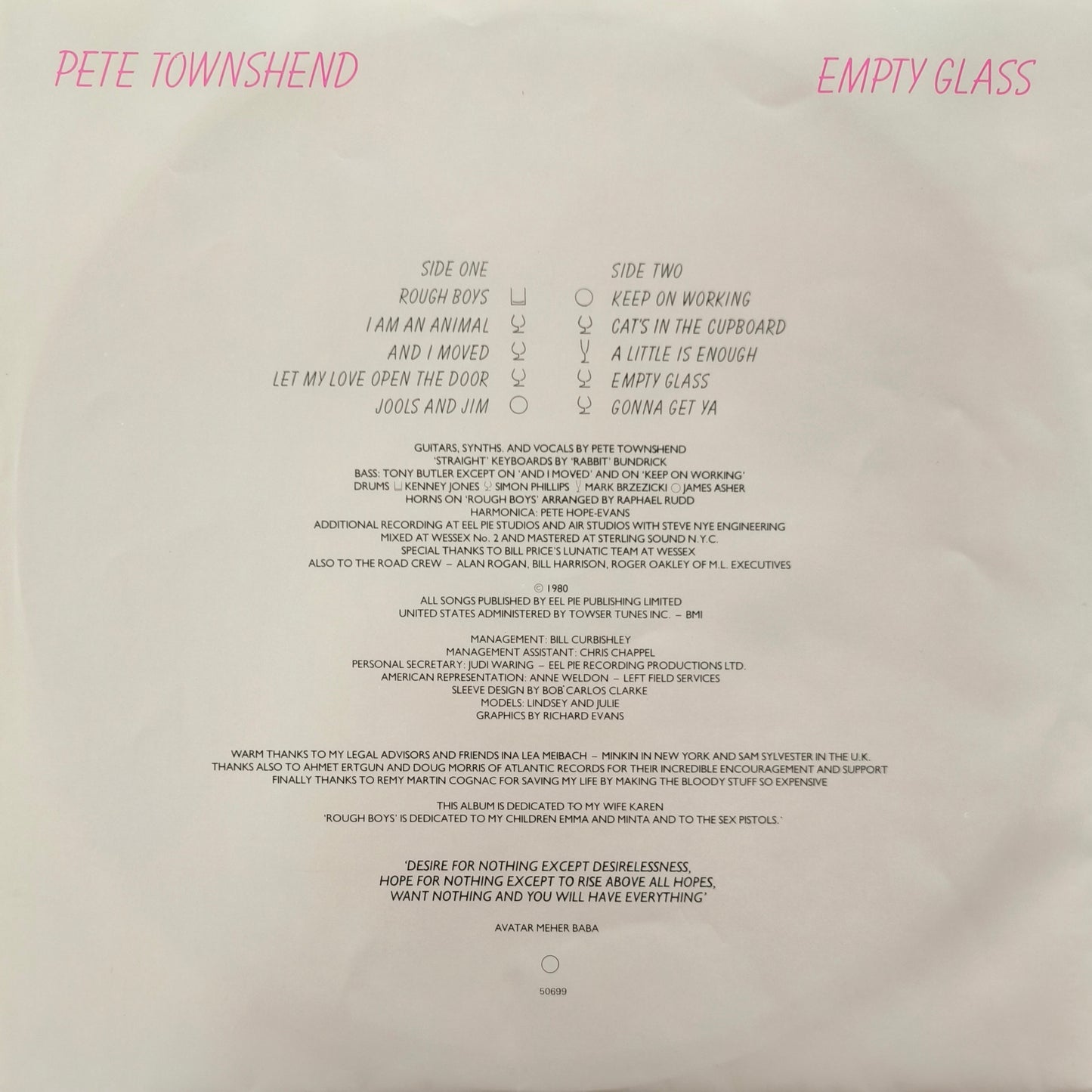 PETE TOWNSHEND - Empty Glass