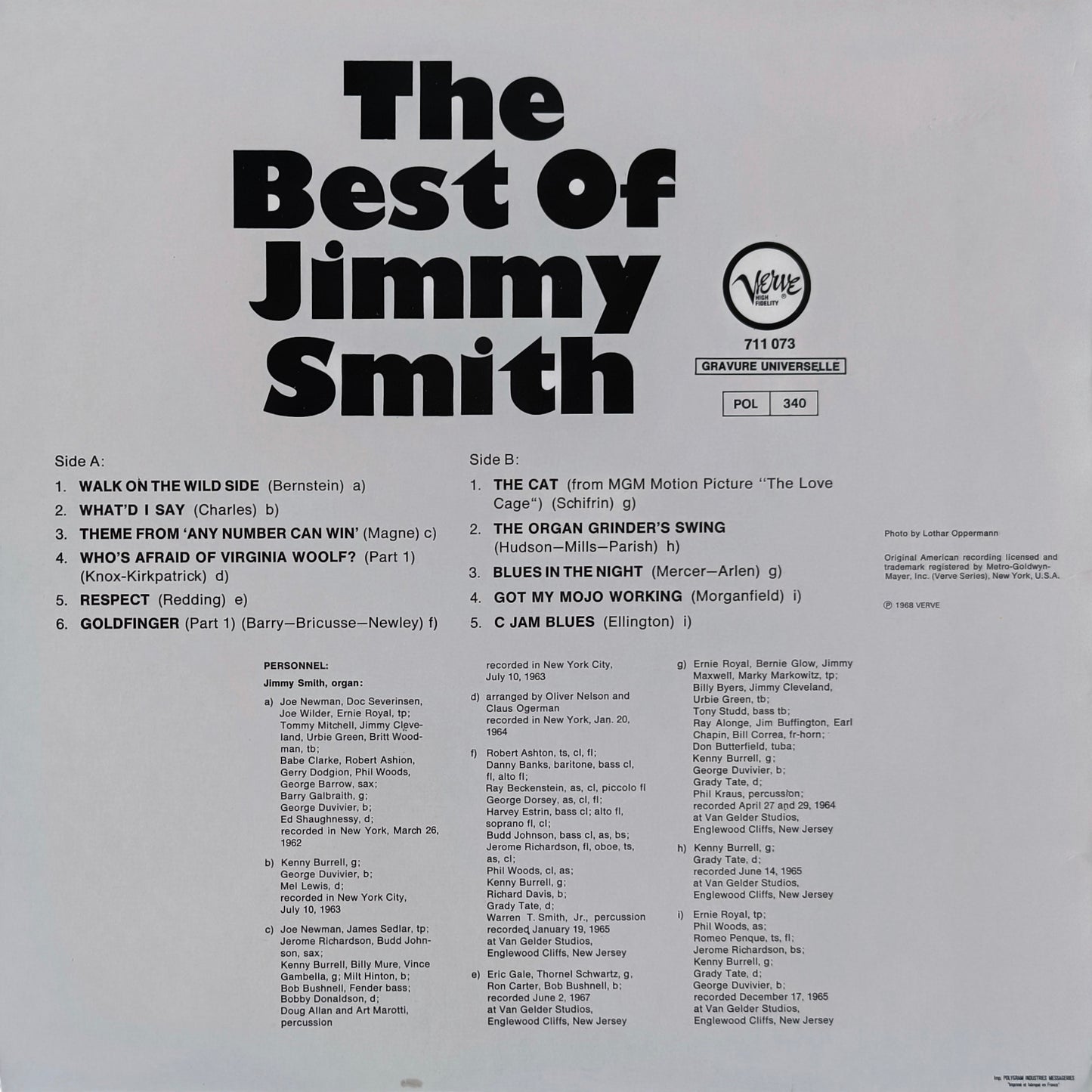 JIMMY SMITH - The Best Of Jimmy Smith