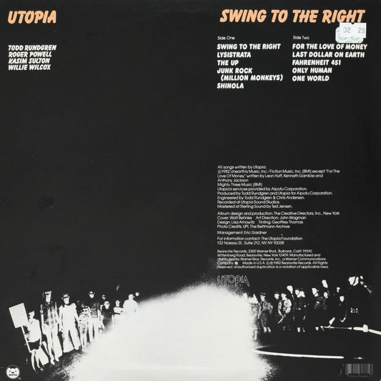 UTOPIA - Swing To The Right (presssage US)