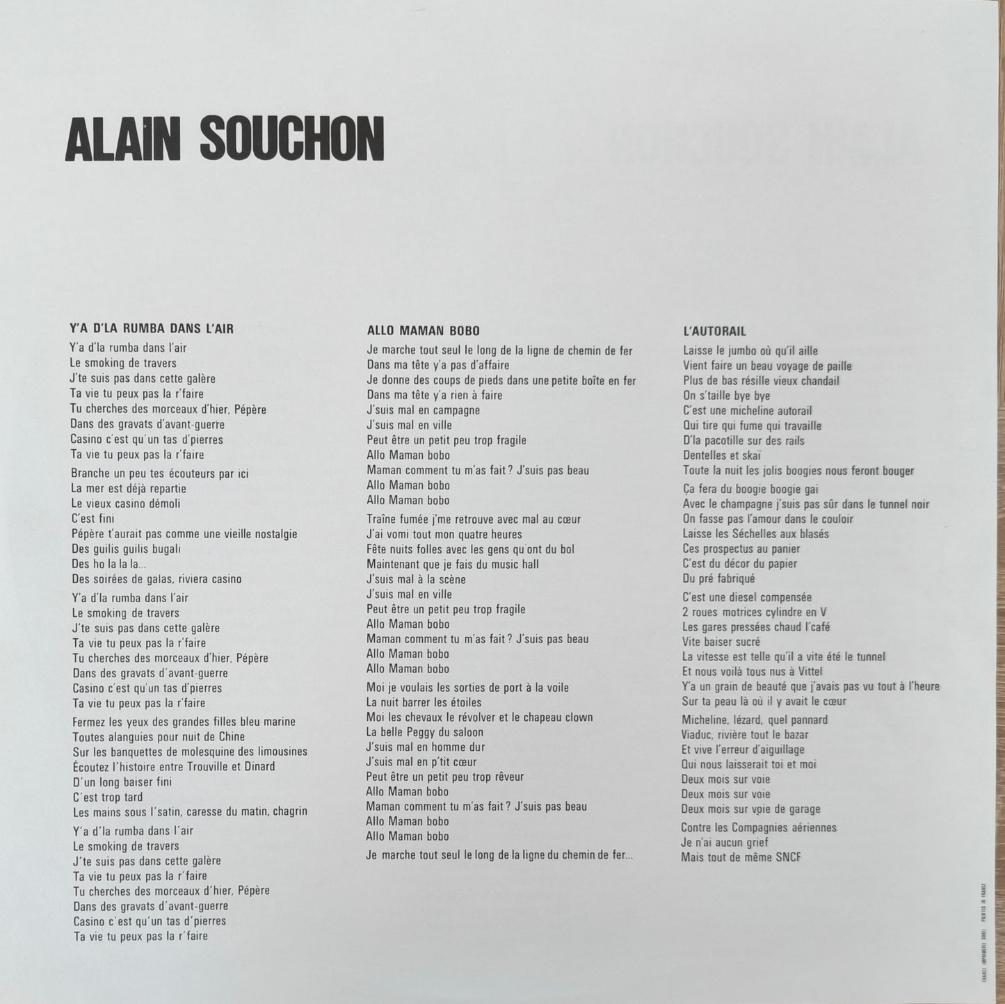 ALAIN SOUCHON - Jamais content
