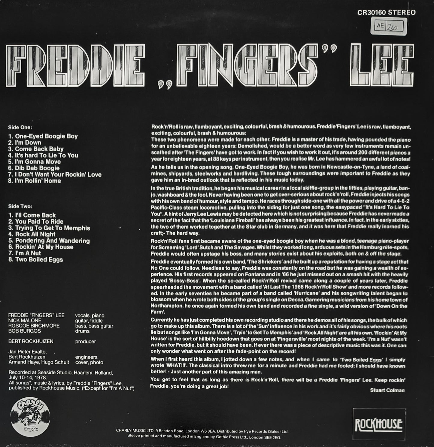 FREDDIE "FINGERS" LEE - Freddie "Fingers" Lee