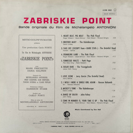 ZABRISKIE POINT - Bande Originale Du Film De Michelangelo Antonioni