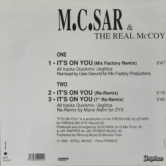 M.C. SAR & THE REAL McCOY - It's On You (The Re-Remix)