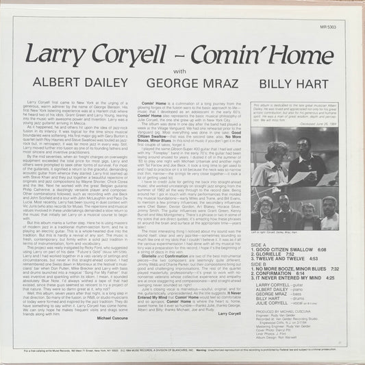 LARRY CORYELL - Comin' Home (pressage US)