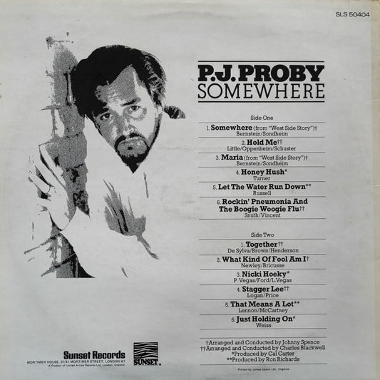 P.J. PROBY - Somewhere
