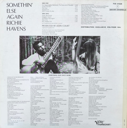 RICHIE HAVENS - Somethin' Else Again