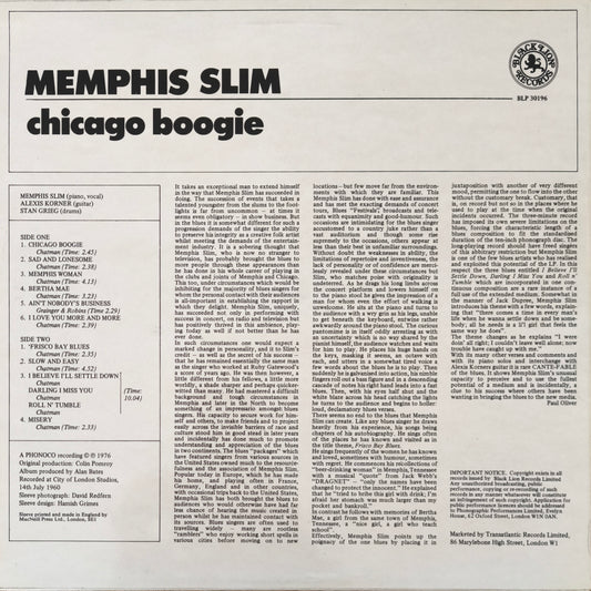MEMPHIS SLIM - Chicago Boogie