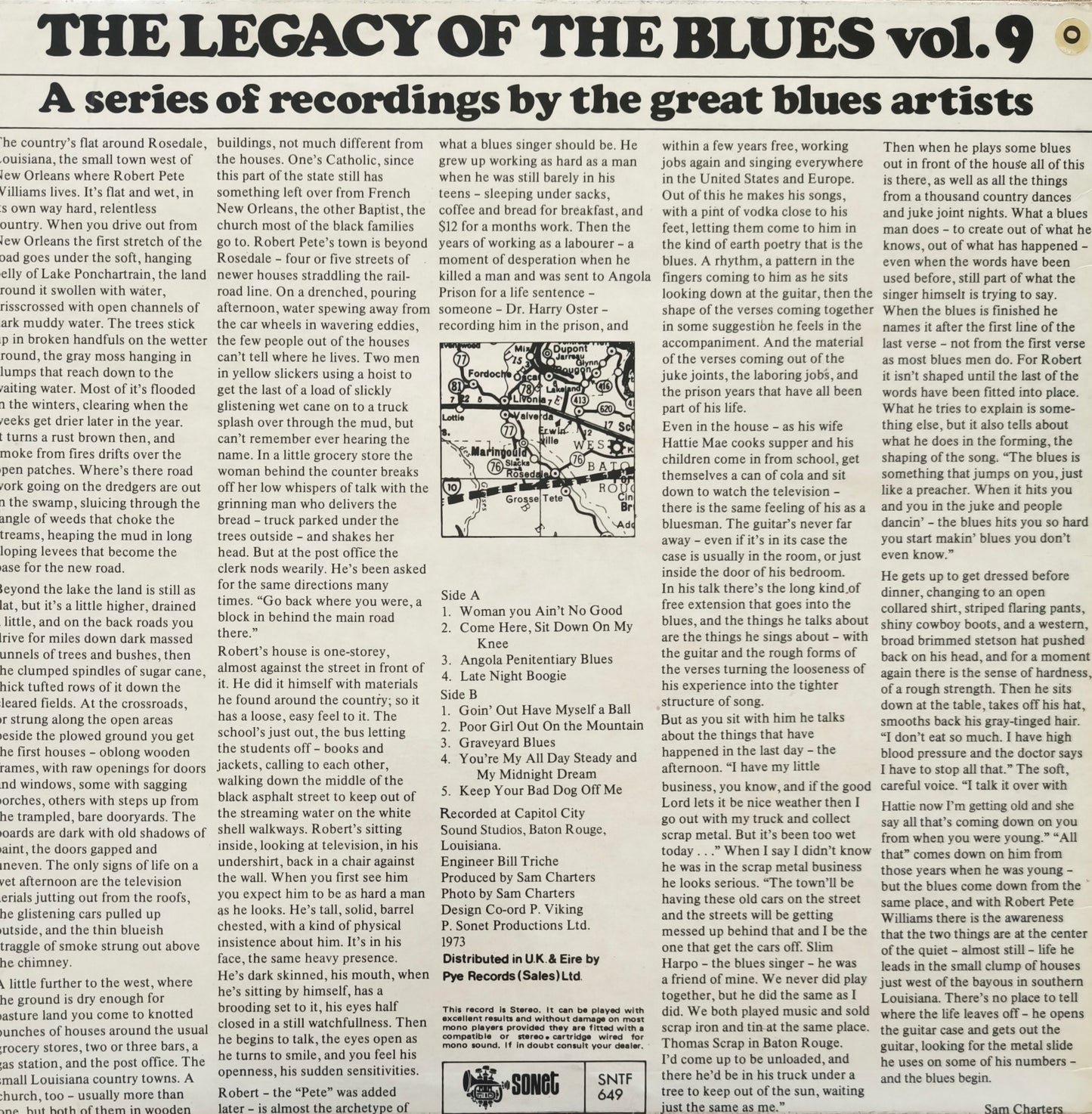 ROBERT PETE WILLIAMS - The Legacy Of The Blues Vol. 9