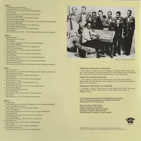 THE JOHNNY OTIS SHOW With DEE WILLIAMS & JAMES VON STREETER - The Original Johnny Otis Show Volume II