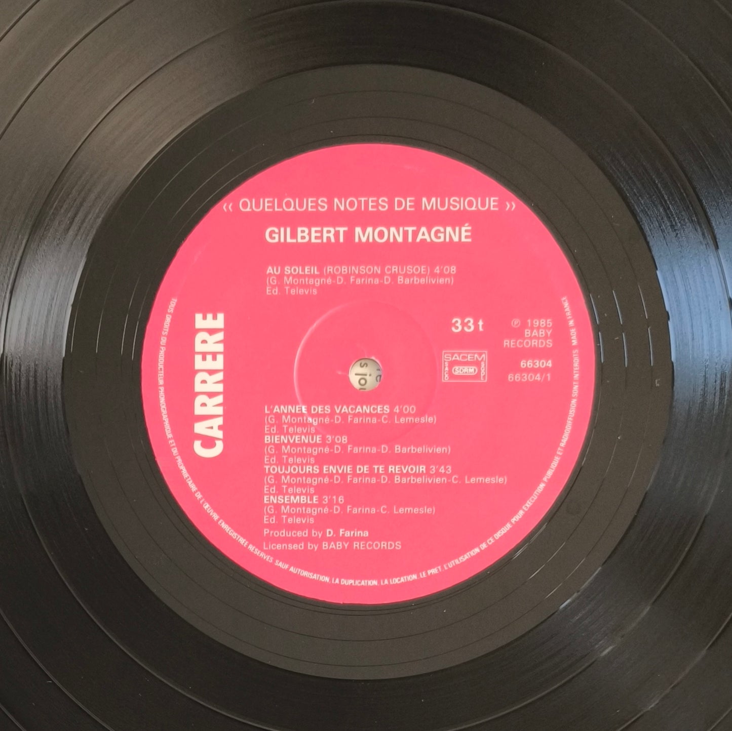 GILBERT MONTAGNE - Quelques Notes De Musique