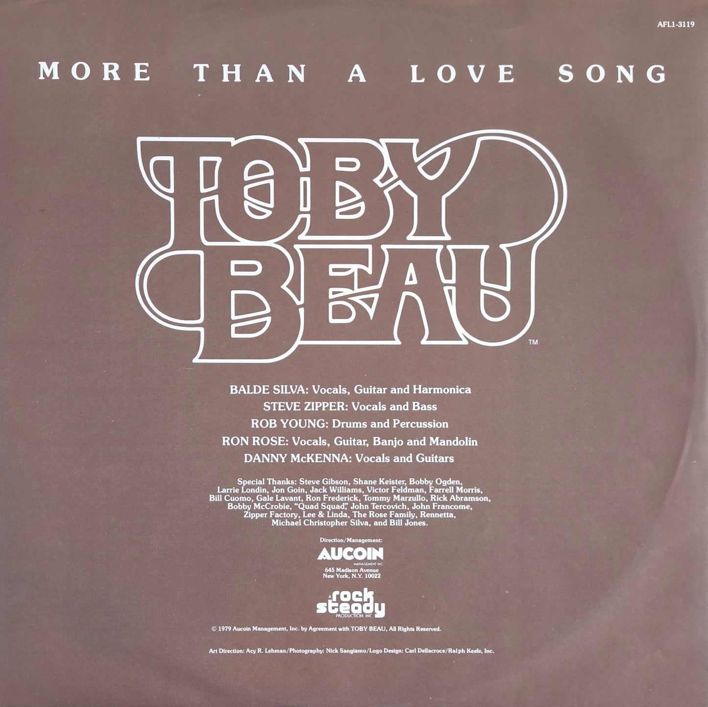 TOBY BEAU - More Than A Love Song