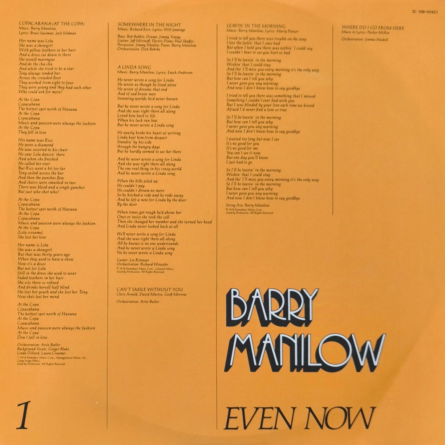 BARRY MANILOW - Even Now