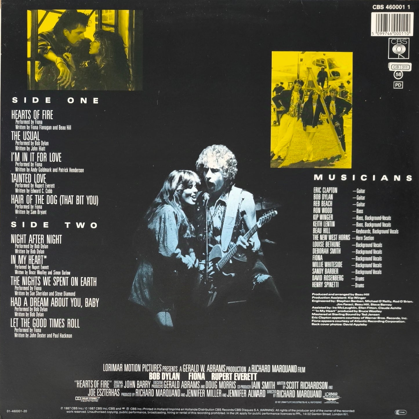 FIONA, BOB DYLAN, RUPERT EVERETT - Hearts Of Fire (Original Motion Picture Soundtrack)