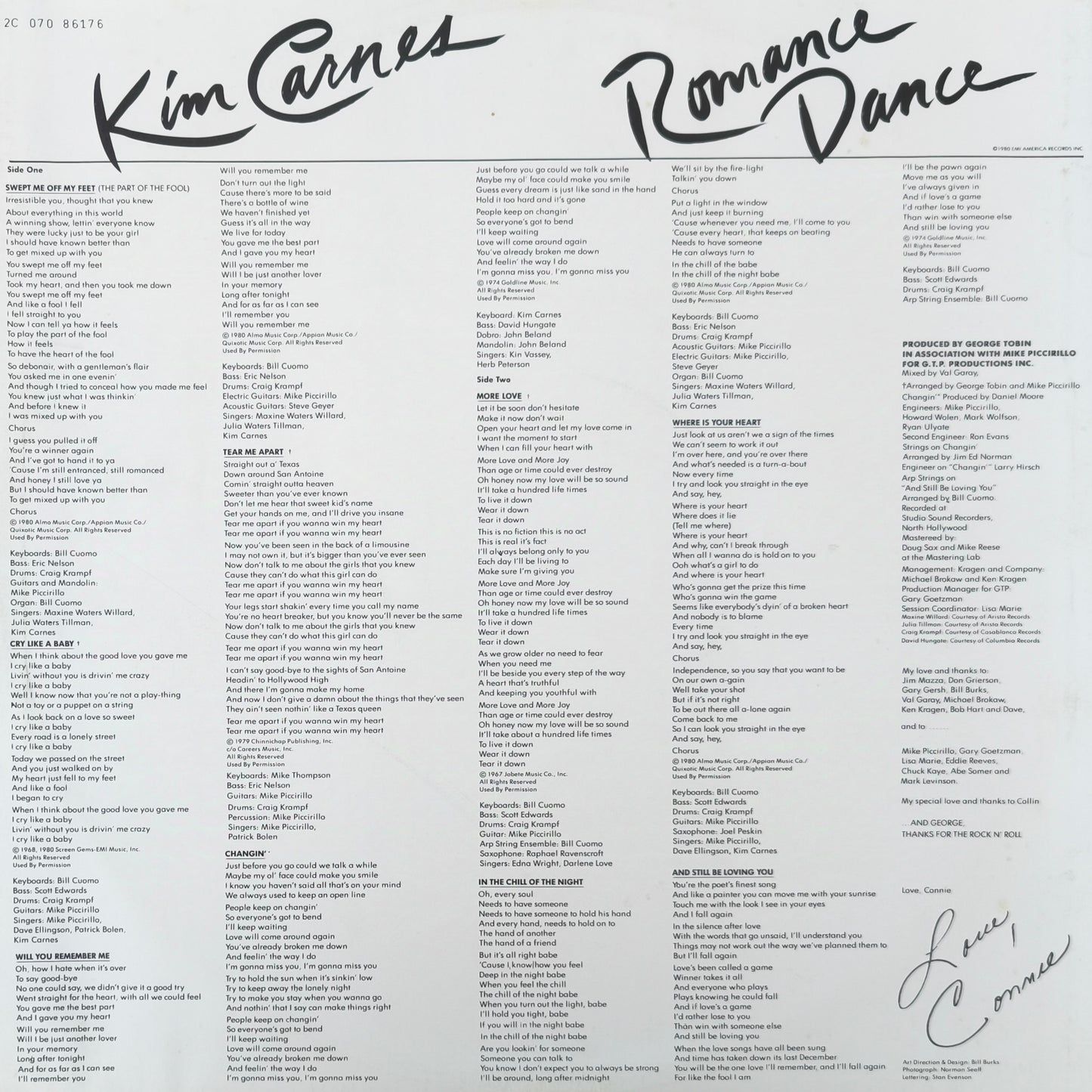 KIM CARNES - Romance Dance