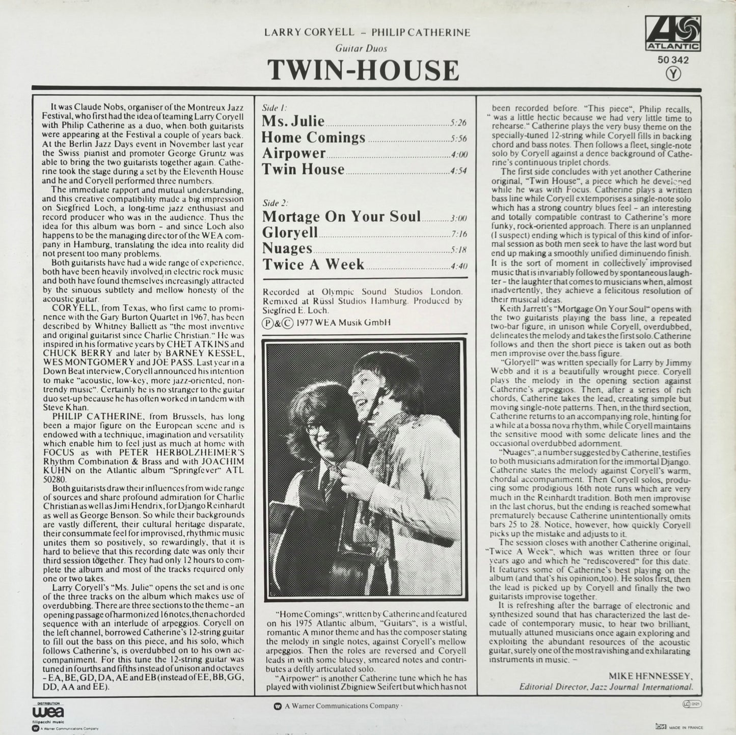 LARRY CORYELL / PHILIP CATHERINE - Twin-House