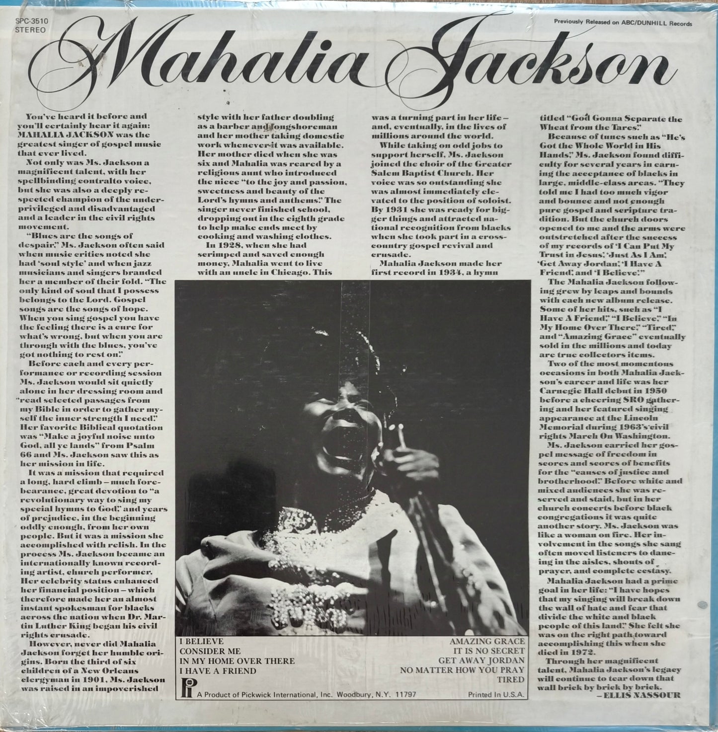 MAHALIA JACKSON - I Believe