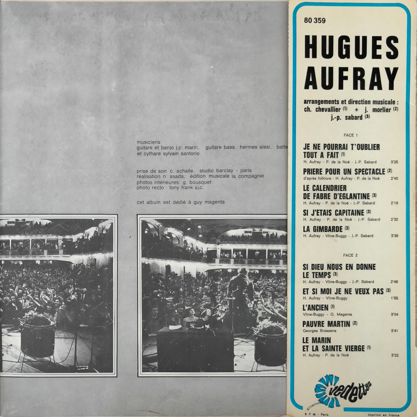 HUGUES AUFRAY - Je Ne Pourrai T'Oublier Tout A Fait