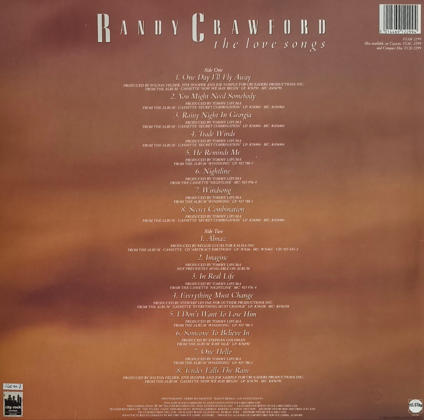 RANDY CRAWFORD - The Love Songs