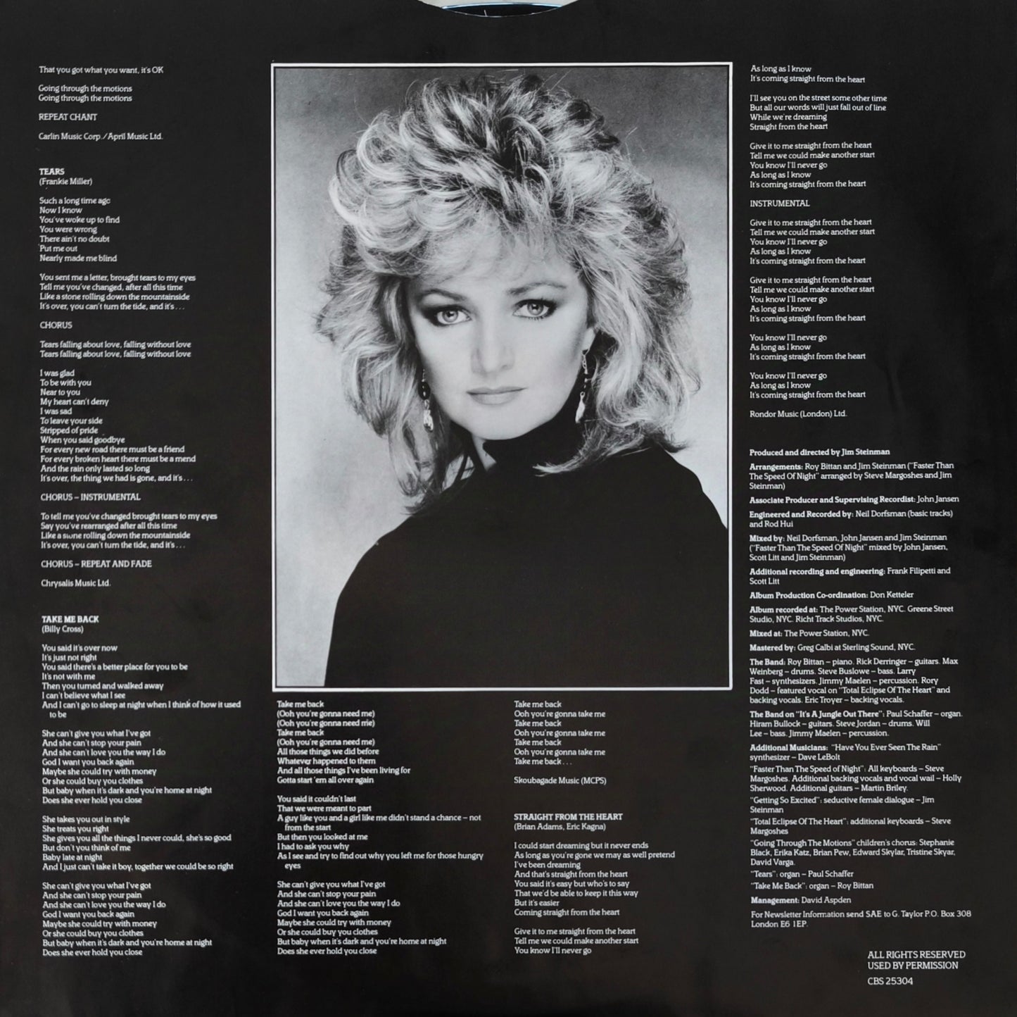 BONNIE TYLER - Faster Than The Speed Of Night