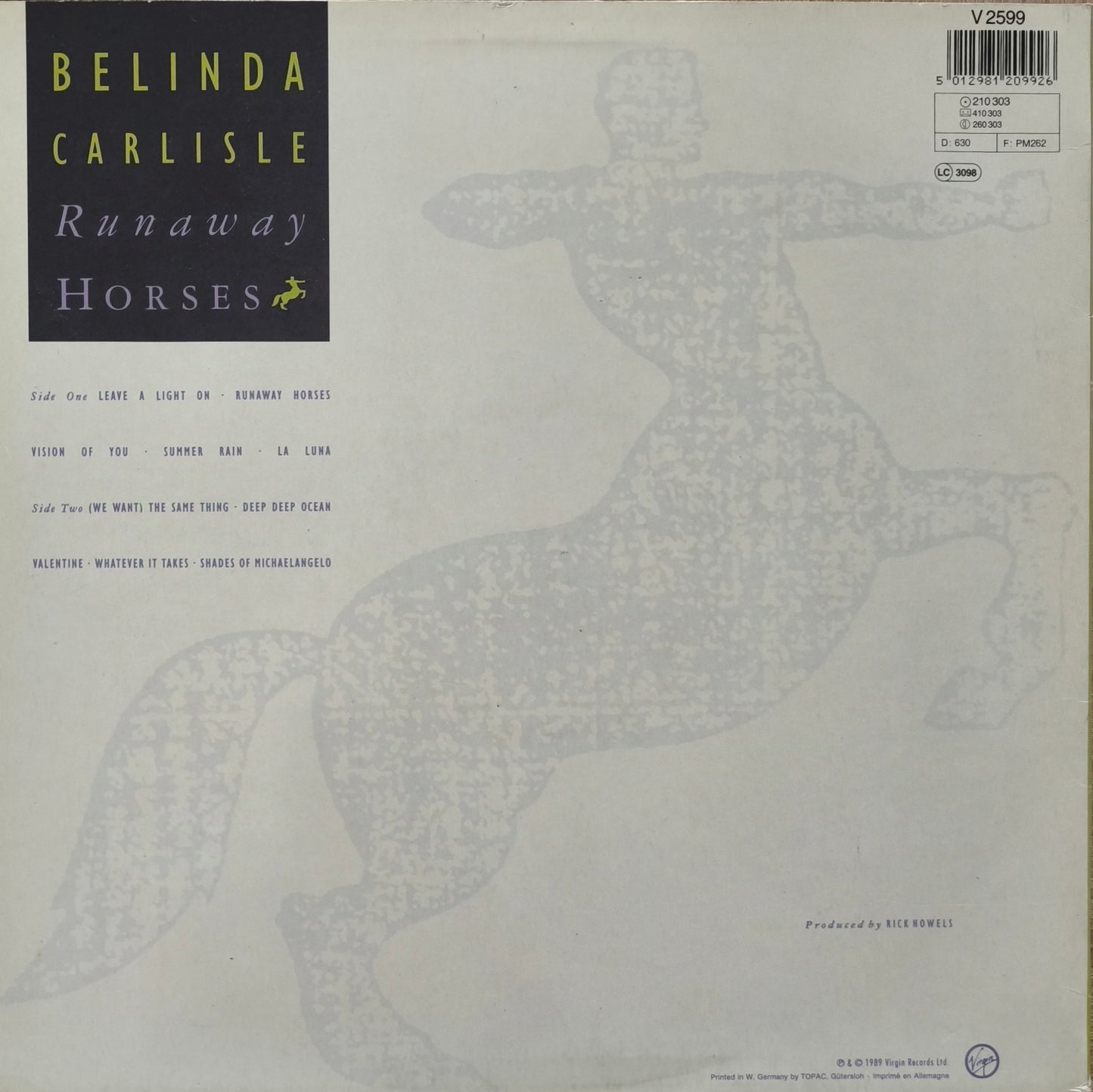 BELINDA CARLISLE - Runaway Horses