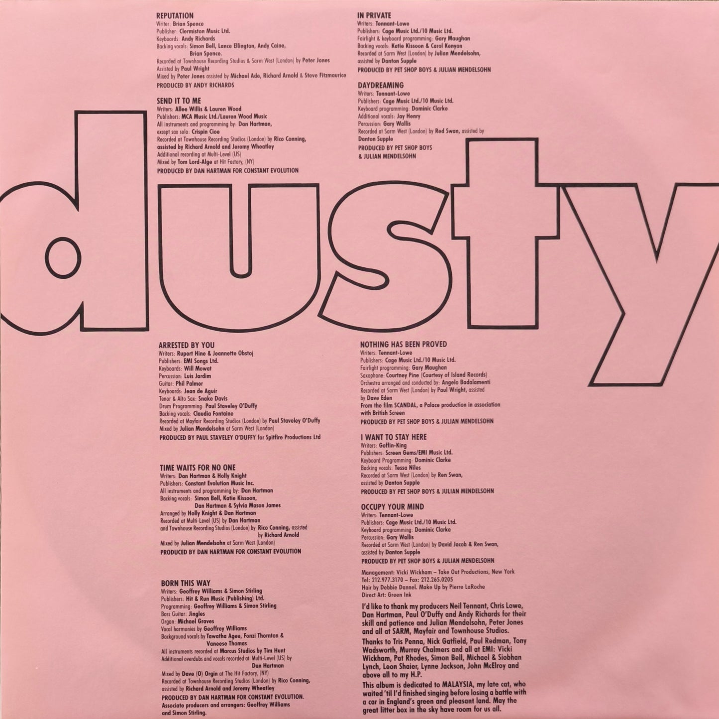 DUSTY SPRINGFIELD - Reputation