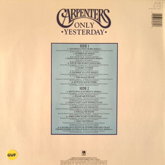 CARPENTERS - Only Yesterday