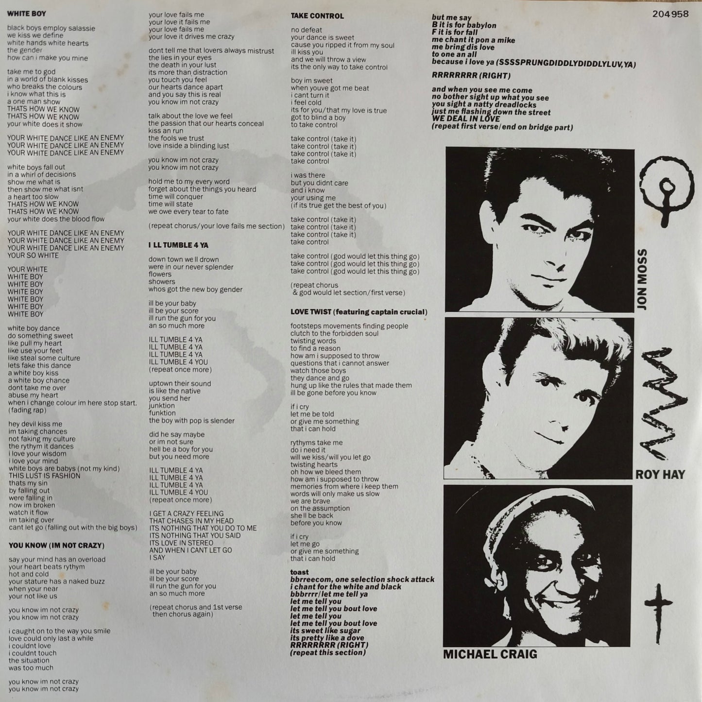 CULTURE CLUB - Kissing To Be Clever