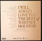 WHITNEY HOUSTON - I Will Always Love You: The Best Of Whitney Houston